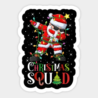 Christmas Squad Dabbing Santa Funny Xmas Sunglasses Sticker